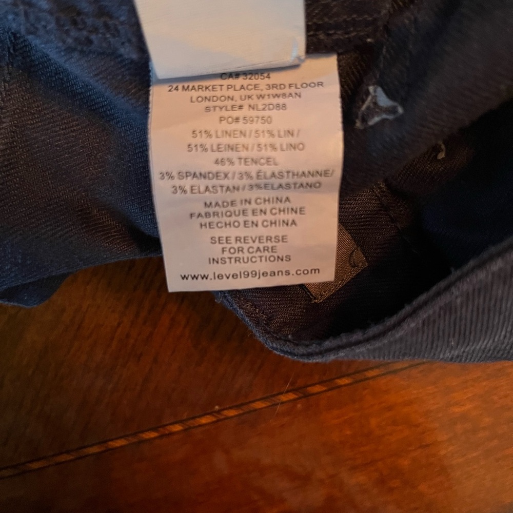Anthropologie Level 99 Dark Blue Chinos - Picture 7 of 7
